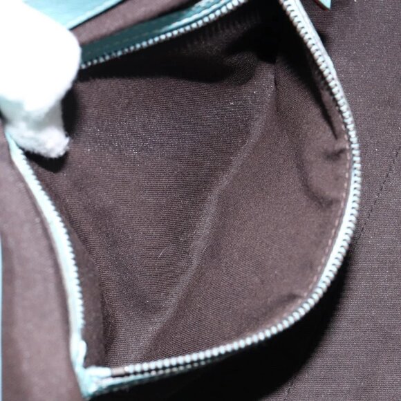 GUCCI New Jerky Shoulder Bag Leather Blue Gold 124407 Auth 147486 - Picture 12 of 16